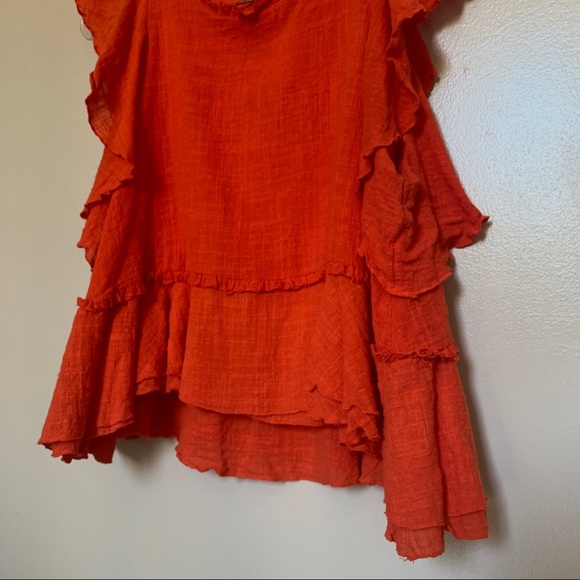 Anthropologie Maeve Cascade Ruffle Top Size - Picture 5 of 8